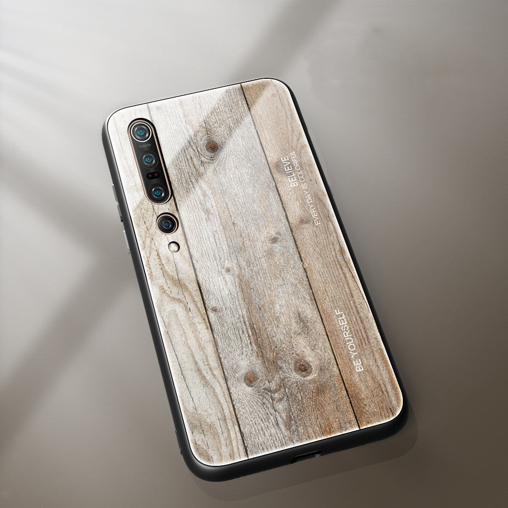 Wood grain glass phone case Wood grain glass phone case